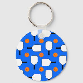 Llavero Palas de pellebol, bolas de bolas de Naranja, azul