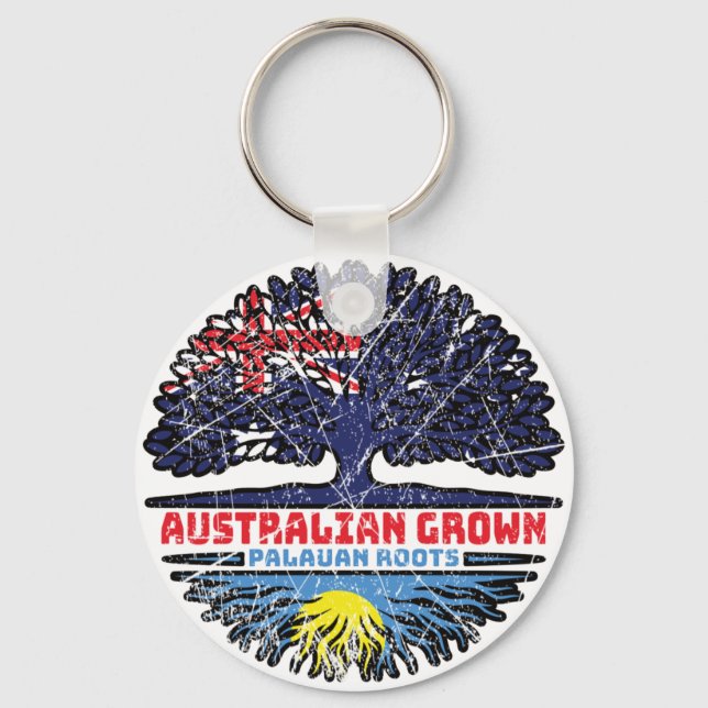 Llavero Palau Palauan Australia Australia Árboles raíces b (Anverso)