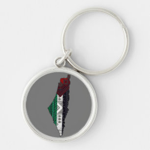 Llavero Palestina Embroidery tatreez Mapa de la bandera de