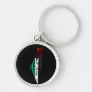 Llavero Palestina Embroidery tatreez Mapa de la bandera de