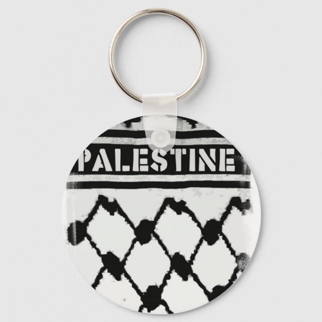 Llavero Palestina Keffiyah (Anverso)