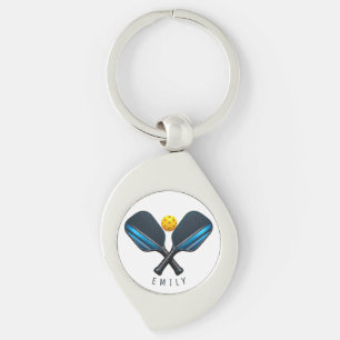 Llavero Paleta de Pickleball Nombre Personalizado Jugador