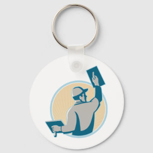 Llavero paleta del trabajador de construcción del yesero