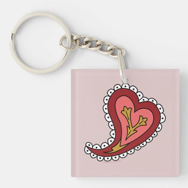 Llavero Palisley Heart Acrylic Keychain (Frente)