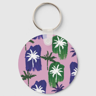 Llavero Palm pintada, verde azul marino.