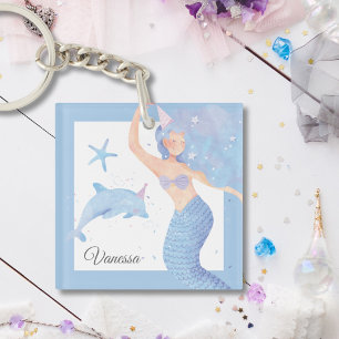 Llavero Palm Sky Blue Mermaid Fiesta Adventure Keychain