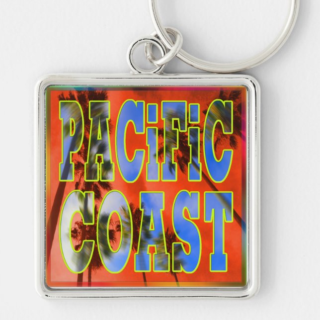 Llavero Palm Sky: cadena de claves Pacific Coast (Frente)