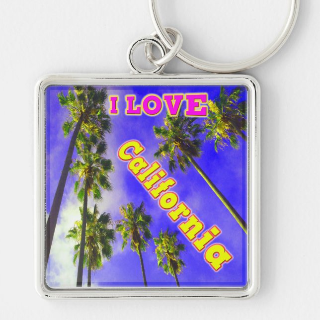 Llavero "Palm Sky: ME ENCANTA California 1" Keychain (Frente)