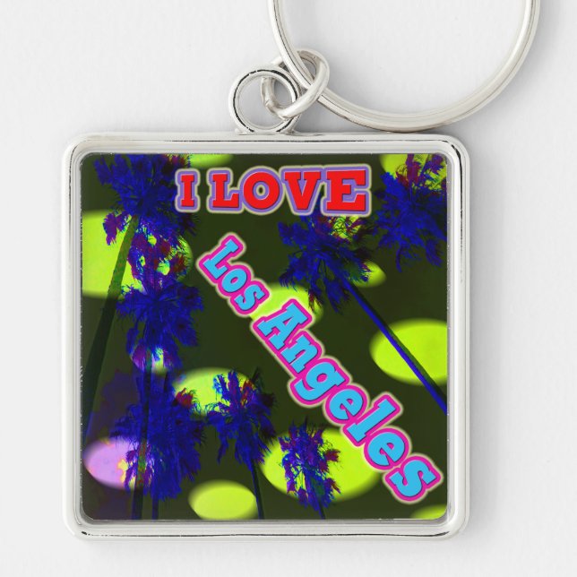 Llavero "Palm Sky: me encanta la cadena de claves Los Ange (Frente)