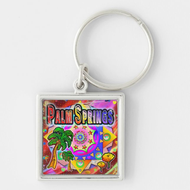Llavero Palm Springs Tropical Friends Keychain (Frente)
