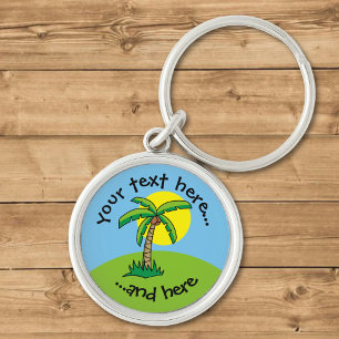 Llavero Palm Tree Personalizado Keychain