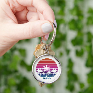 Llavero Palm Tree Tropical Beach Cute verano personalizado
