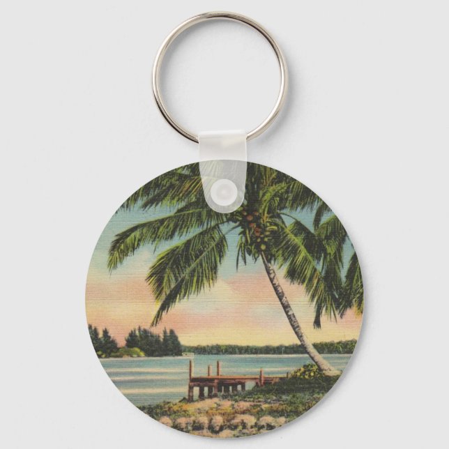Llavero Palm Tree Vintage Retro (Anverso)
