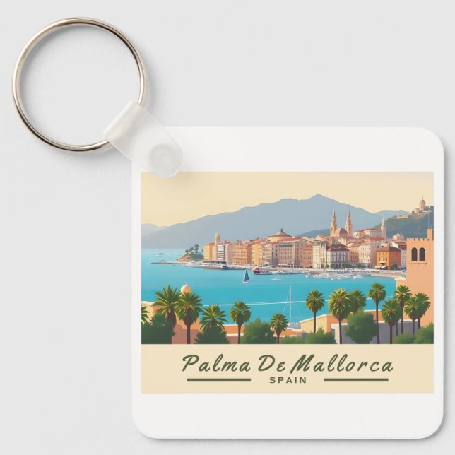 Llavero Palma de Mallorca España Pastel Travel (Anverso)