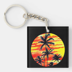 Llavero Palmas de Coco Sunset de Hawái