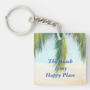 Llavero Palmera en un día soleado en la playa