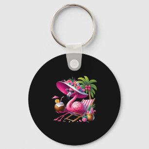 Llavero Palmera Rosa Flamenco Playa Tropical Verano Vacaci