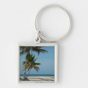 Llavero Palmera y playa de arena blanca