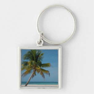 Llavero Palmera y playa de arena blanca 2