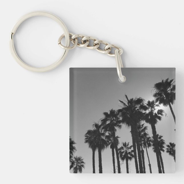 Llavero Palmeras oceánicas de verano Fotografía en blanco  (Frente)