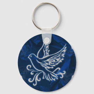 Llavero Palo en Relieve metalizado azul