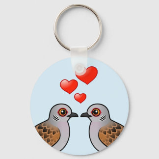 Llavero Palomas de tortuga enamoradas