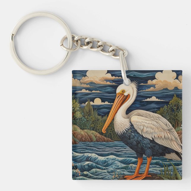 Llavero Palomino de gaviota de mar blanco (Frente)