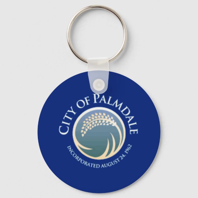 Llavero Palomitas (California) City Flag Keychain (Anverso)