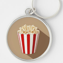 Llavero Palomitas de maíz en una bañera franja roja y blan