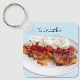 Llavero Pan Dulce Con Fresas Y Crema