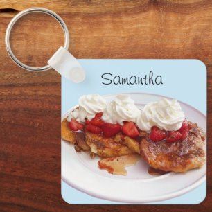 Llavero Pan Dulce Con Fresas Y Crema
