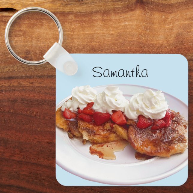 Llavero Pan Dulce Con Fresas Y Crema (Anverso)