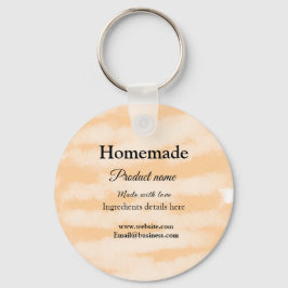 Llavero Panadería casera hecha con sitio web de texto para