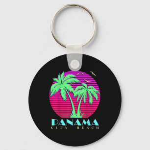 Llavero Panama City Beach Palmeras de los 80s Verano Atard