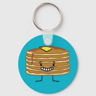 Llavero Pancakes stack mantequilla jarabe fluffy desayuno