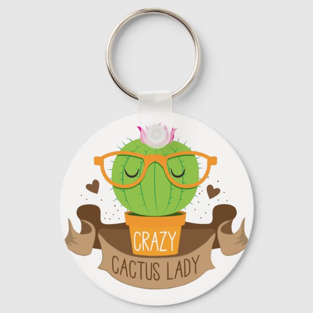 Llavero pancarta de cactus lady (Anverso)