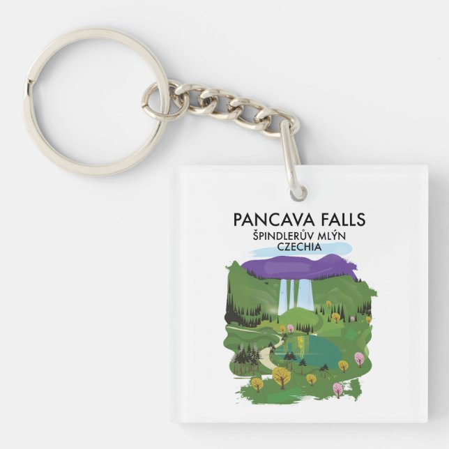 Llavero Pancava Falls Špindlerův Mlýn, puesto de viaje de  (Frente)
