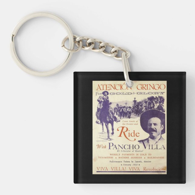 Llavero Pancho Villa 🔥 Héroe Mexicano General (Frente)