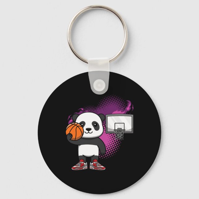 Llavero Panda Bear Bysketbyll Player Animal Lover Hoops Dr (Anverso)