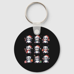 Llavero Panda Bear Navidades Santa Hat Funny Animal Lover