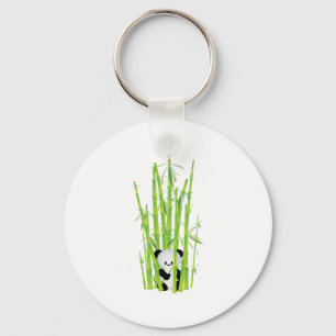 Llavero Panda bebé en el bosque de Bambú