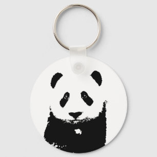 Llavero Panda blanco y negro