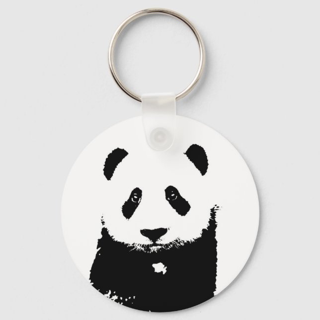 Llavero Panda blanco y negro (Anverso)