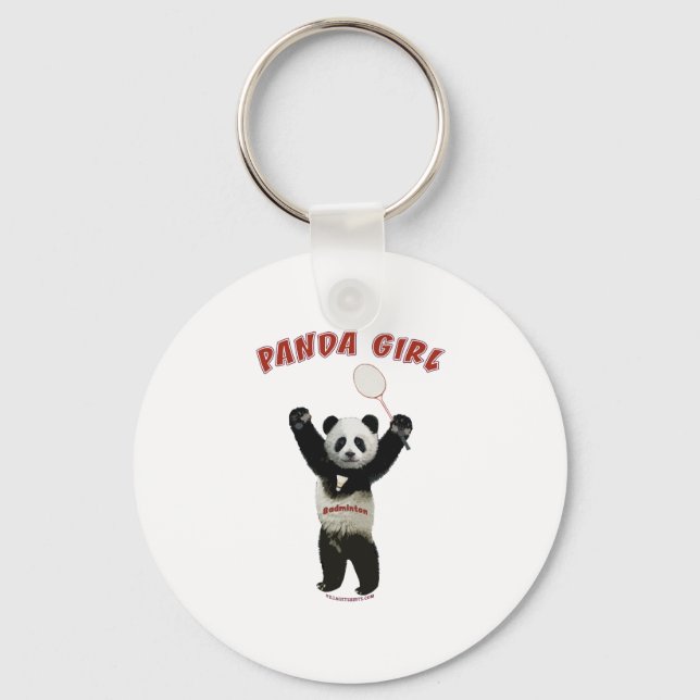 Llavero Panda Chica Badminton (Anverso)