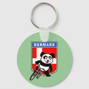 Llavero Panda ciclista de Dinamarca
