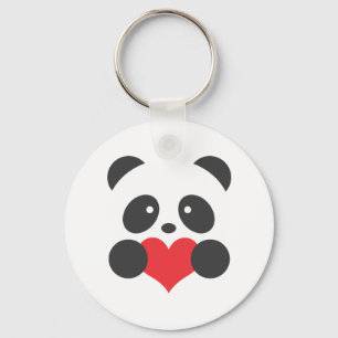 Llavero Panda con un corazón