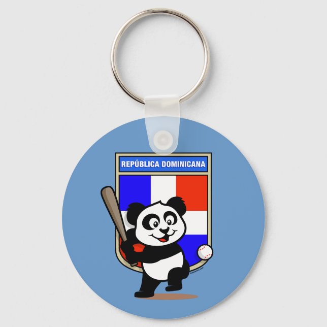 Llavero Panda de Béisbol de República Dominicana (Anverso)