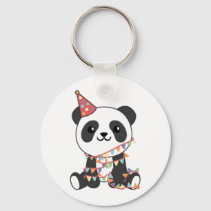 Llavero Panda De Cumpleaños Para Los Niños Una Cadena Clav