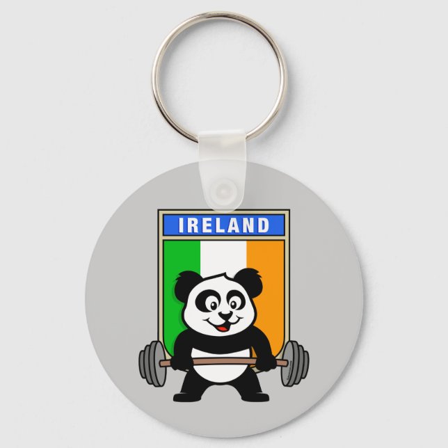 Llavero Panda de elevación de pesas de Irlanda (Anverso)