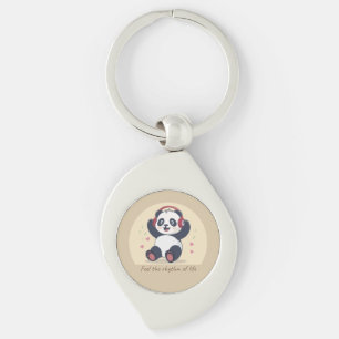 Llavero Panda de Música Adorable